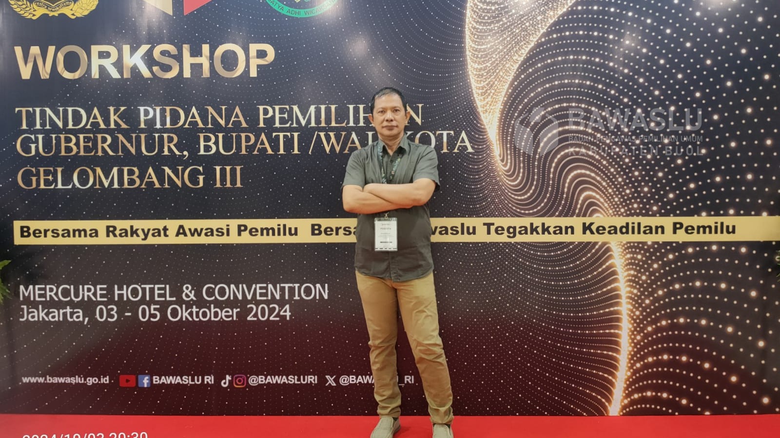 Anggota Bawaslu Kabupaten Buol, Ismajaya, saat hadir dalam kegiatan Workshop Tindak Pidana Pemilihan Gubernur, Bupati, dan Walikota di Hotel Mercure Ancol, Jakarta, yang digelar Bawaslu tanggal 3 sampai dengan 5 September 2024.